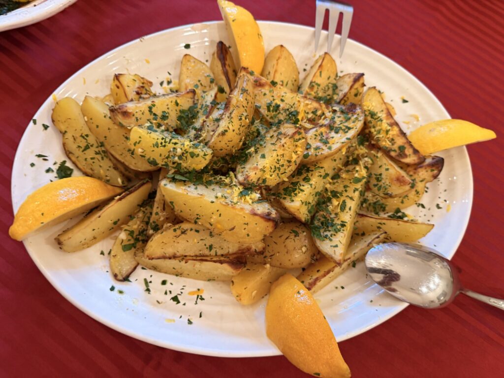 Greek lemon-herb roasted potatoes