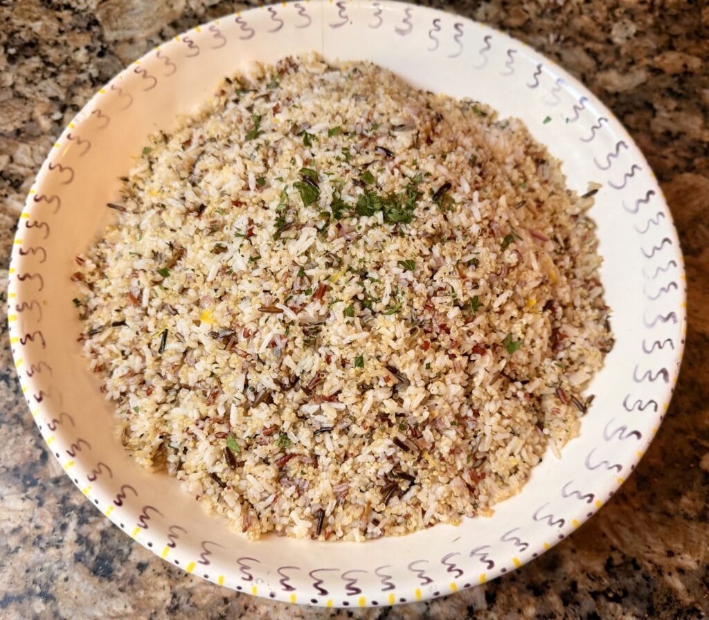 Herbed quinoa and wild rice pilaf