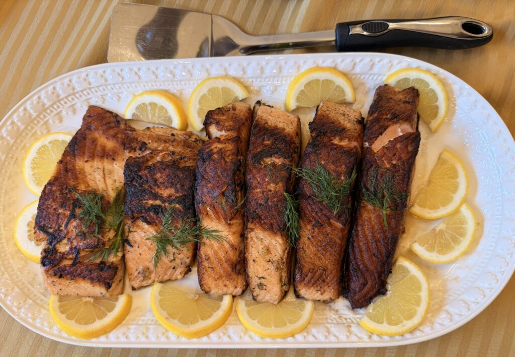 Salmon with lemon, dill and garlic by Chef Nino